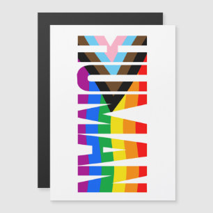 Human Inclusivity Pride Flag Magnetic Invitation