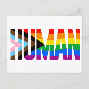 Human Inclusivity Pride Flag Postcard