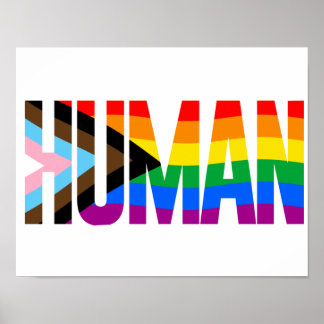 Human Inclusivity Pride Flag Poster