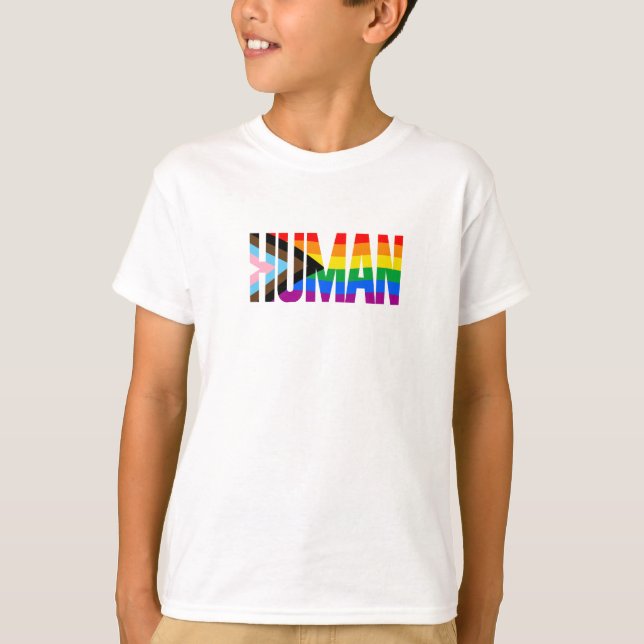 Human Inclusivity Pride Flag T-Shirt (Front)