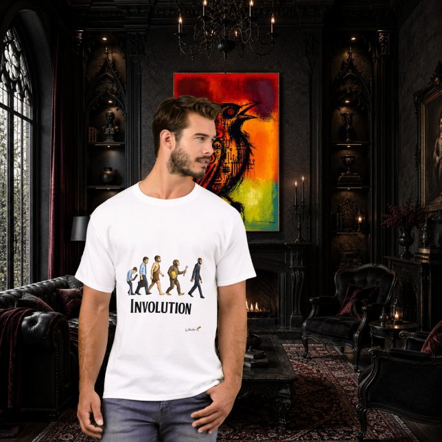 Human Involution | Reversed Evolution Concept  T-Shirt (Creator Uploaded)