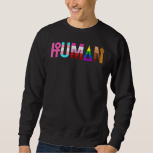 Human Justice Equality Lgbt Flag Gay Lesbian Trans Sweatshirt