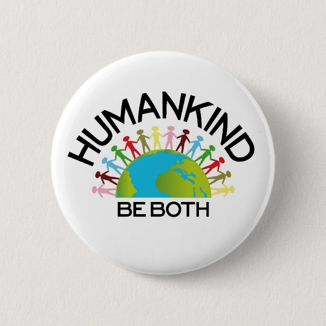 Human Kind 6 Cm Round Badge (Front)