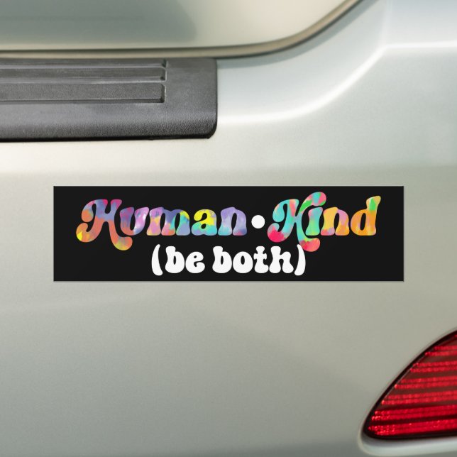 Human-Kind Be Both Anti-Bullying Inspirational Bumper Sticker (On Car)
