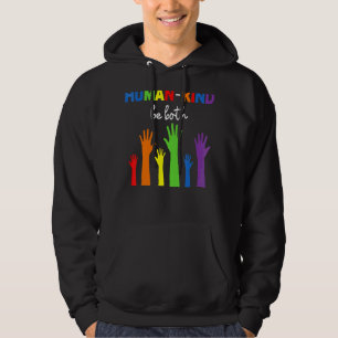 Human Kind Be Both Hands Colour Rainbow Lgbt Pride Hoodie