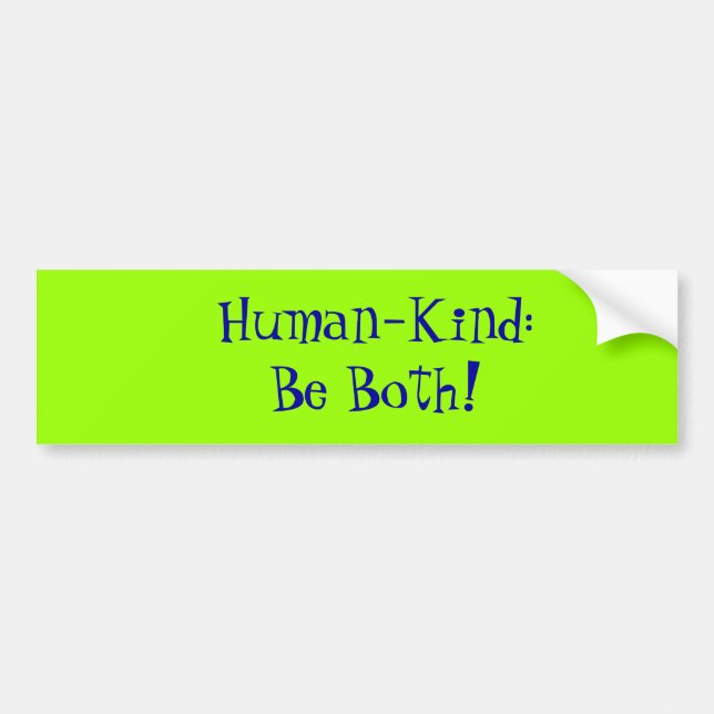 Human-Kind Bumper Sticker (Front)
