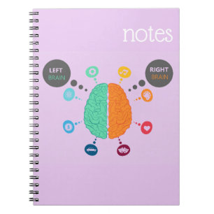 Human left and right brain notebook