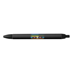Human LGBT American Flag LGBTQ Rainbow Pride Month Black Ink Pen