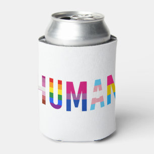 HUMAN LGBT Flag Gay Pride Month Transgender Can Cooler