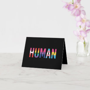 HUMAN LGBT Flag Gay Pride Month Transgender  Card