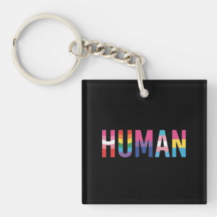 HUMAN LGBT Flag Gay Pride Month Transgender Key Ring