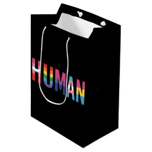 HUMAN LGBT Flag Gay Pride Month Transgender Medium Gift Bag