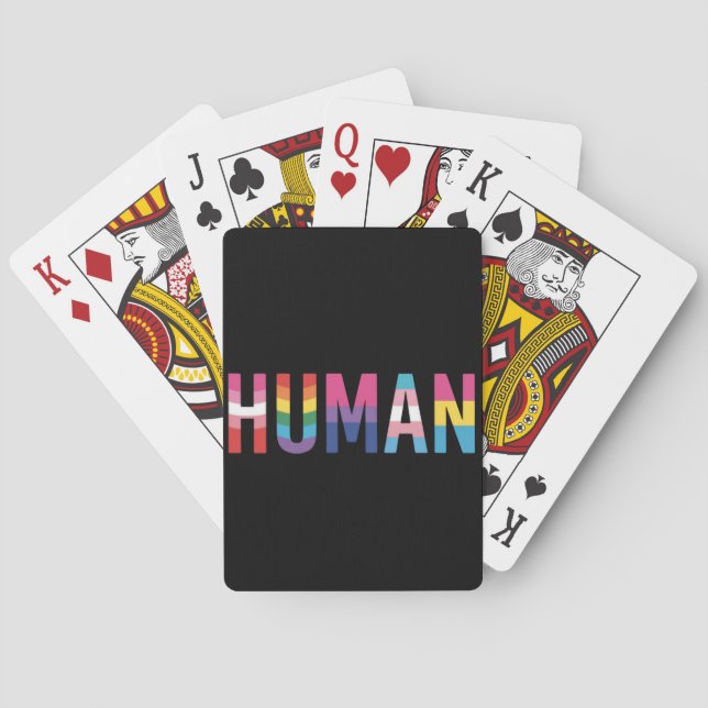 HUMAN LGBT Flag Gay Pride Month Transgender  Playing Cards (Back)