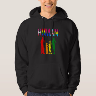 Human Lgbt Flag Gay Pride Month Transgender Rainbo Hoodie