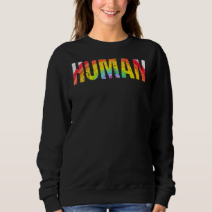 Human Lgbt Flag Gay Pride Month Transgender Rainbo Sweatshirt