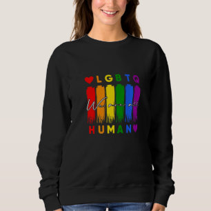 Human Lgbt Flag Gay Pride Month Transgender Rainbo Sweatshirt