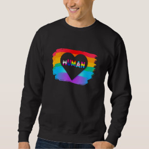 Human Lgbt Flag Gay Pride Month Transgender Rainbo Sweatshirt