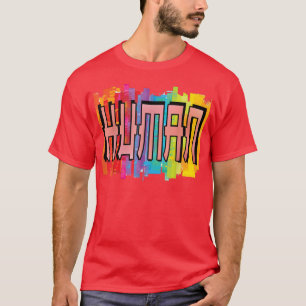 HUMAN LGBT Flag Gay Pride Month Transgender Rainbo T-Shirt