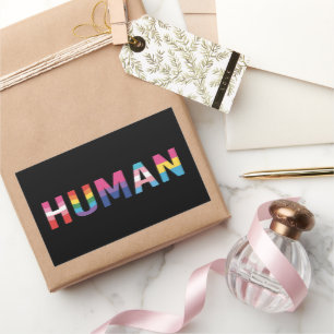 HUMAN LGBT Flag Gay Pride Month Transgender Rectangular Sticker
