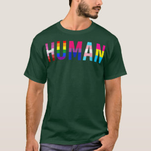 HUMAN LGBT Flag Gay Pride Month Transgender T-Shir T-Shirt