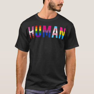 HUMAN LGBT Flag Gay Pride Month Transgender T-Shirt