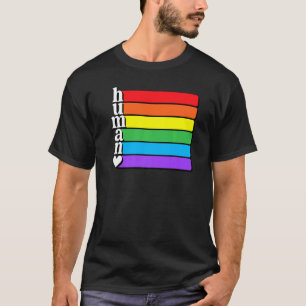 Human Lgbt Flag Human Rights Gay Lesbian Trans Lgb T-Shirt