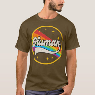 Human LGBT Pride Ally Rainbow Flag Retro Vintage T-Shirt