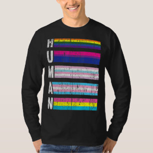 Human Lgbt Q Pride Flag Gay Bi Intersexual Trans P T-Shirt