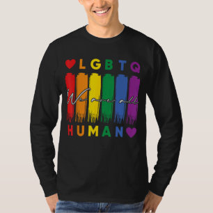 Human LGBTQ Pride Month Rainbow T-Shirt