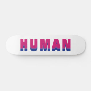 Human LGBTQ Rainbow Bisexual Pride Flag Colors Skateboard