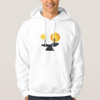 Human Life Journey Balance Minimalist Illustration Hoodie