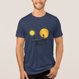 Human Life Journey Balance Minimalist Illustration Tri-Blend Shirt