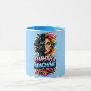 Human Machine Evolution Mug