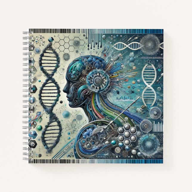 Human-Machine Intelligence & Genetic Fusion Notebook (Front)