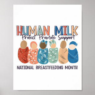 Human Milk Moms Milk S National Breastfeeding Mont Poster
