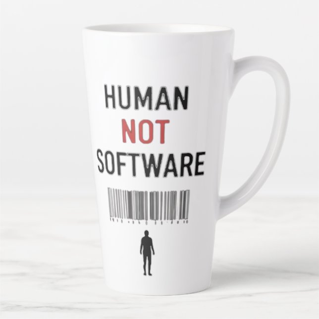 Human not software latte mug (Right)