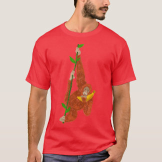 Human of the forest orangutan illustration by Howr T-Shirt