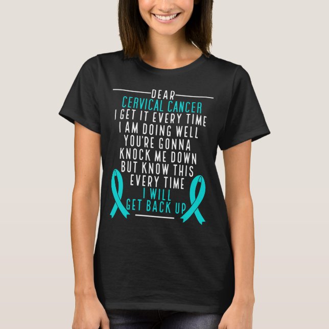 Human papillomavirus Cervical Cancer Awareness T-Shirt (Front)