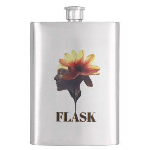 Human Petal Flower Design Uniquely Crafted for -  Hip Flask