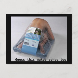 human poultry postcard