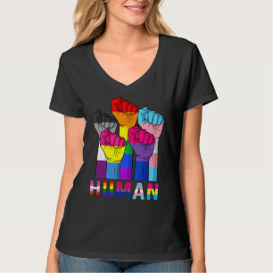 Human Power Fist Lgbt Gay Lesbian Transgender Prid T-Shirt