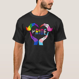 Human Pride Heart Hand Lgbt Gay Lesbian Bisexual T T-Shirt