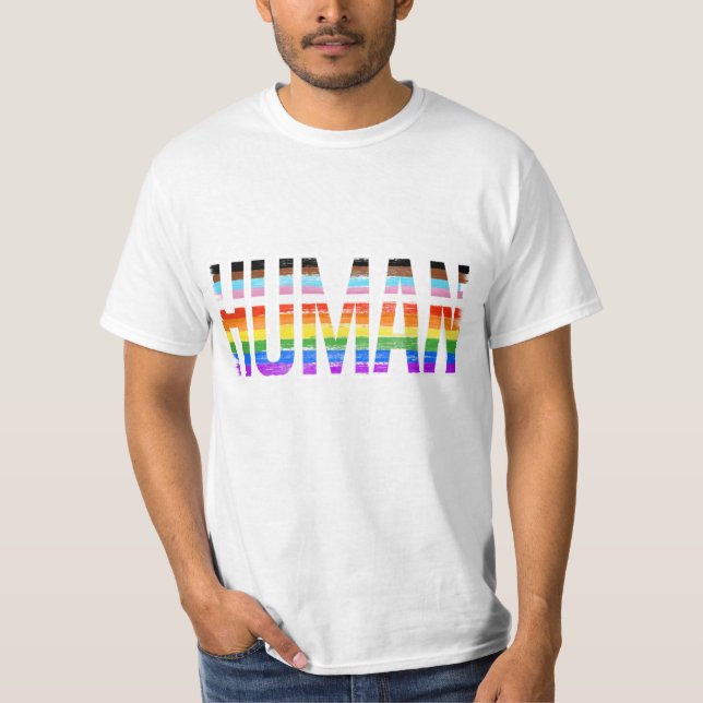 HUMAN Progress Pride T-Shirt (Front)