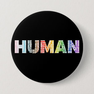 Human Pronouns Neopronouns Progress Pride Rainbow 7.5 Cm Round Badge