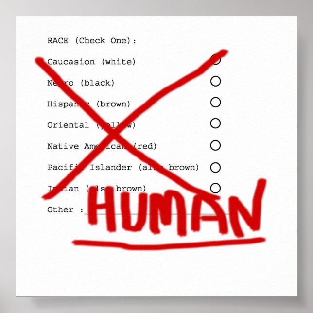 HUMAN RACE POSTER (Front)
