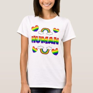 Human Rainbow Letters LGBTQ+ T-Shirt