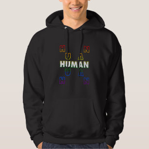 Human Rainbow Lgbt Flag Bi Lesbian Trans Gay Pride Hoodie