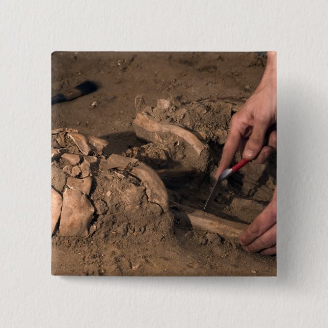 Human remains 15 cm square badge (Front)