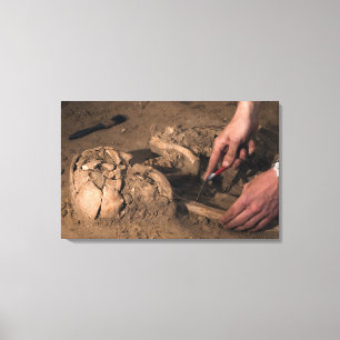 Human remains canvas print