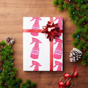 Human Repellent Spray Bottle Sassy Humour Wrapping Paper